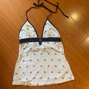 Nautical Anchor Halter Top Small